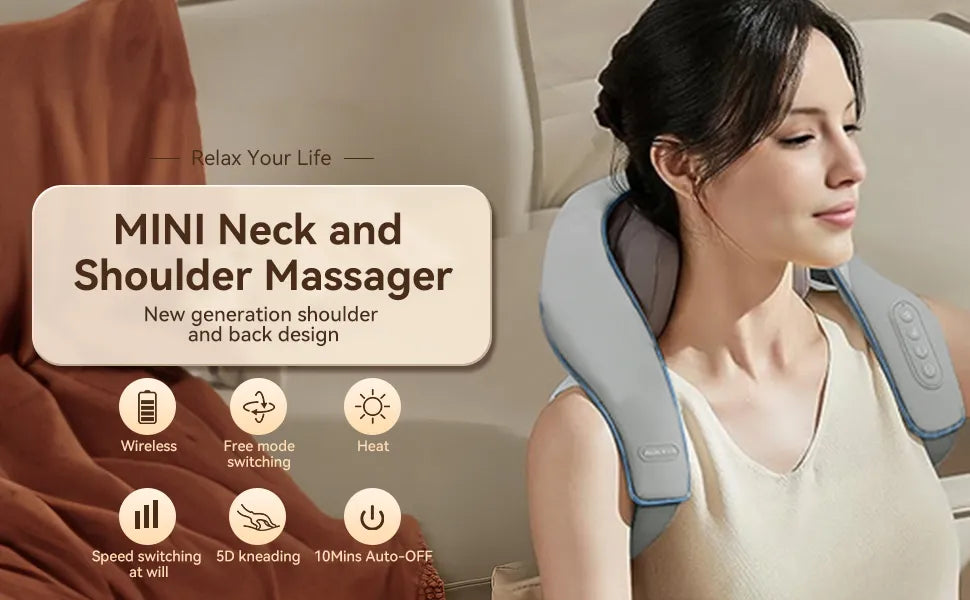 5D Automatic Shiatsu Neck and Shoulder Massager Pro